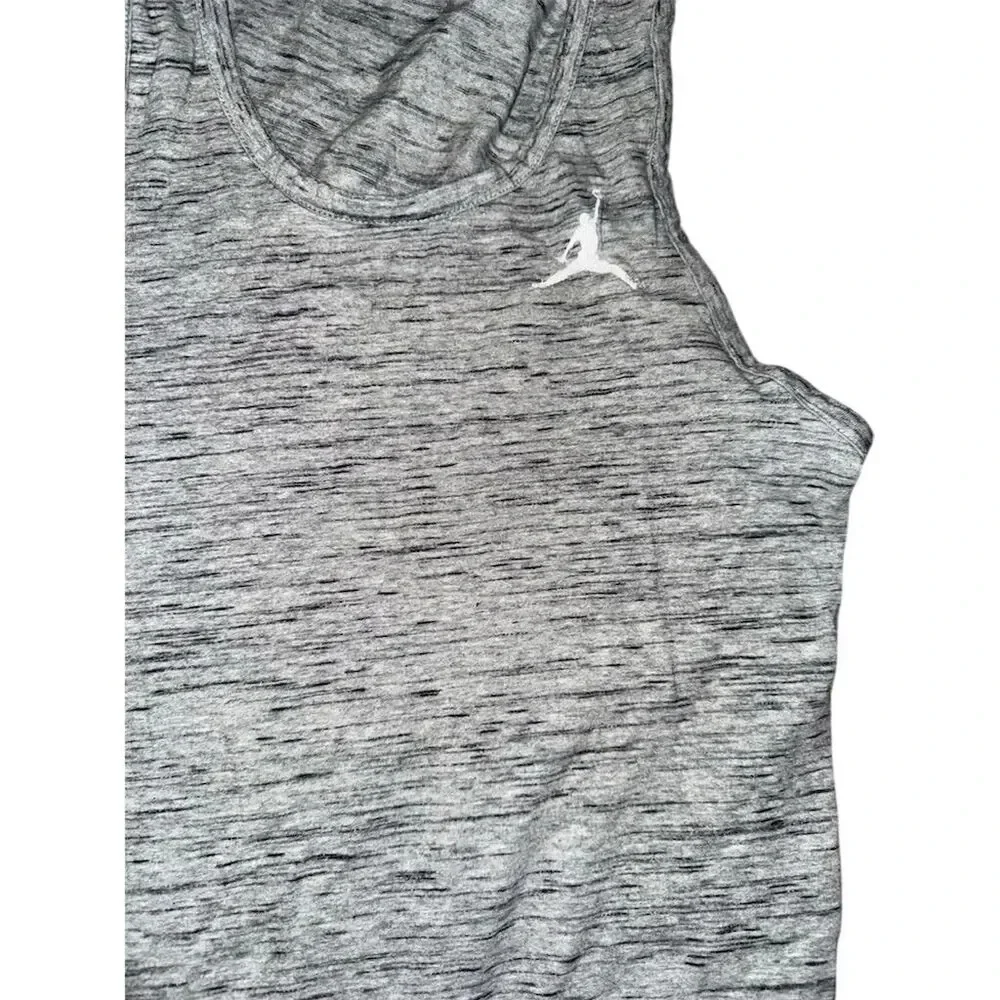 Jordan Men's Sleeveless Tank Top Gray M Gym Training Air Jordan Logo
